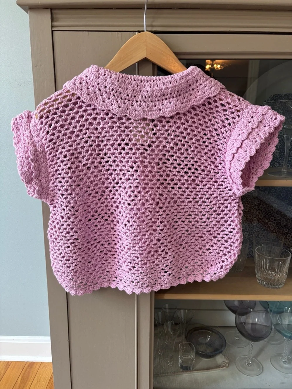 Free People Lily Crochet Top in Candy Lilac, size Small, NWT - Picture 9 of 9